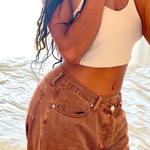 Fashion Nova Jeans: Denim Brown